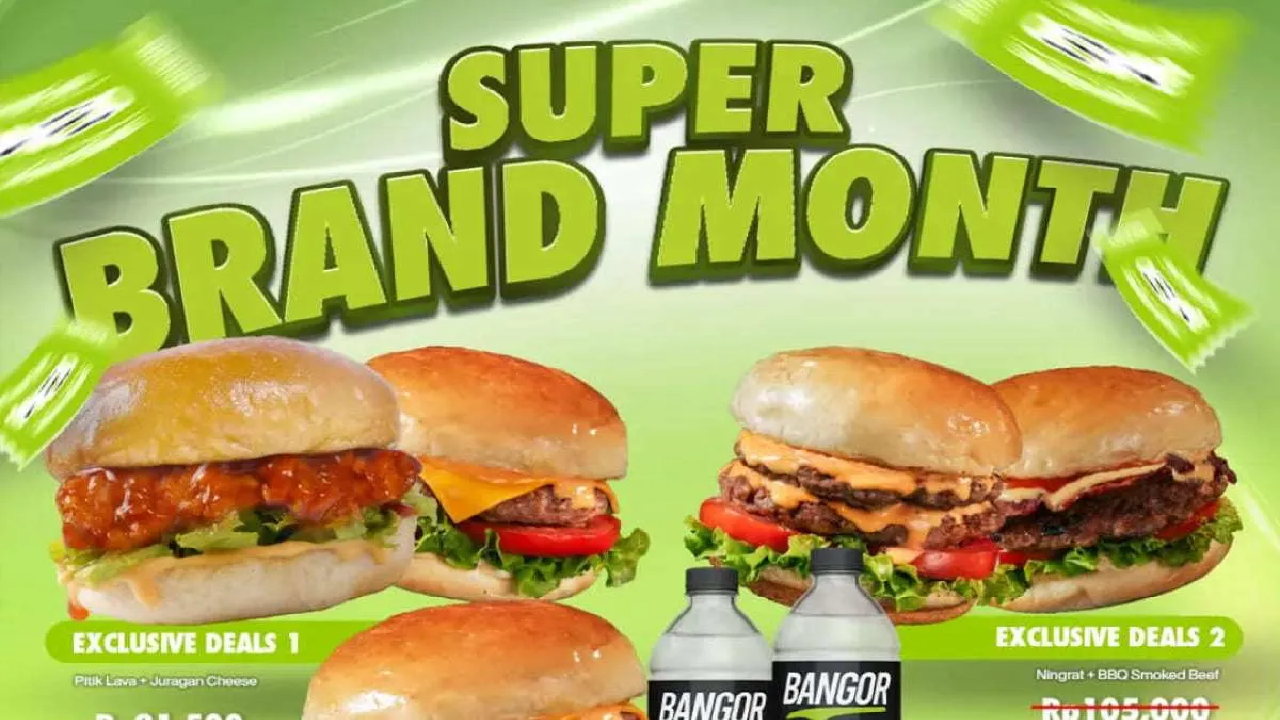 Burger Bangor Berikan Promo Super Agustus 2025: Beli 2 Burger Cuma Rp 55.000an