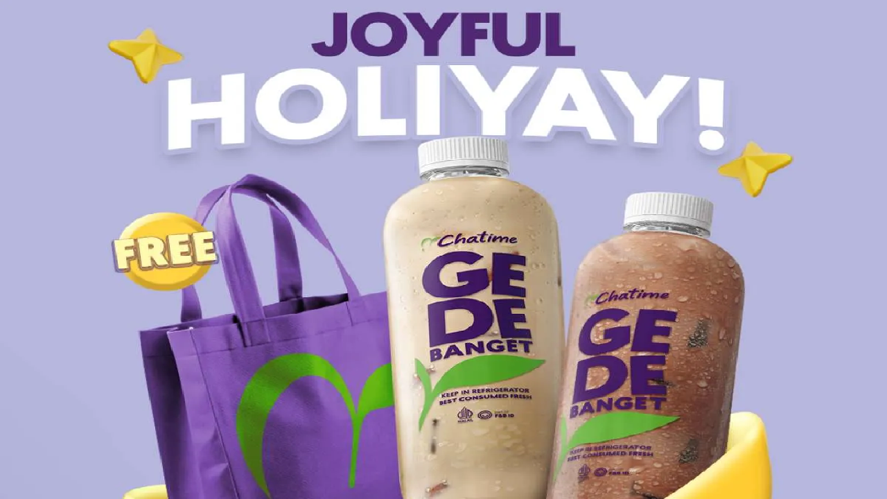 Promo Chatime Edisi Liburan Desember 2025: Beli 2 Chatime 1 Liter Gratis Tas