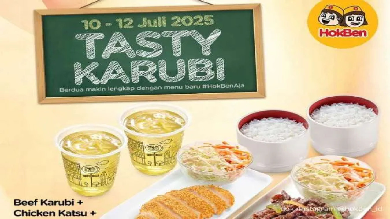 Hokben Beri Promo Tasty Karubi Aktif Sampai 12 Juli 2025: Makan Berdua HEMAT
