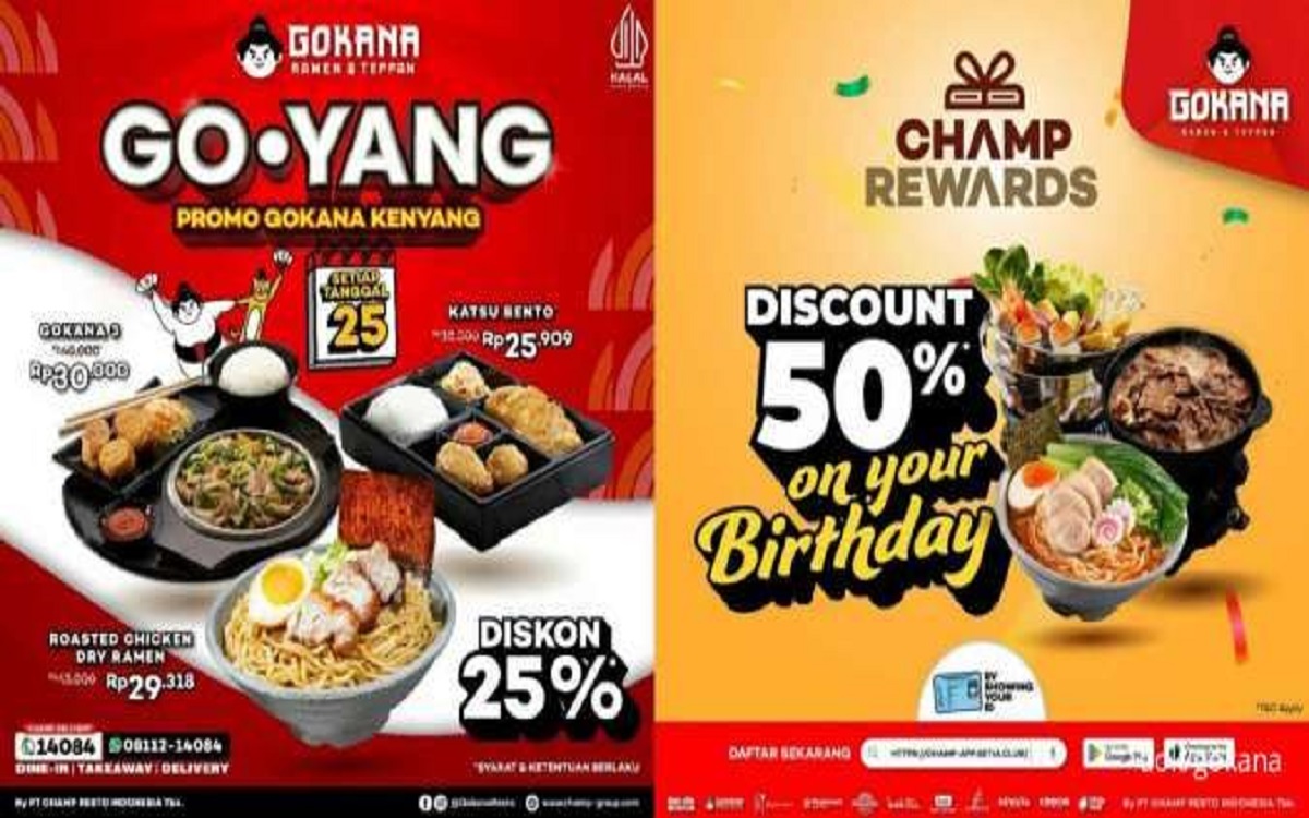 Promo Gokana Ramen & Teppan: Diskon 25 Persen dan Voucher Ulang Tahun Diskon 50 Persen Khusus Hari Ini