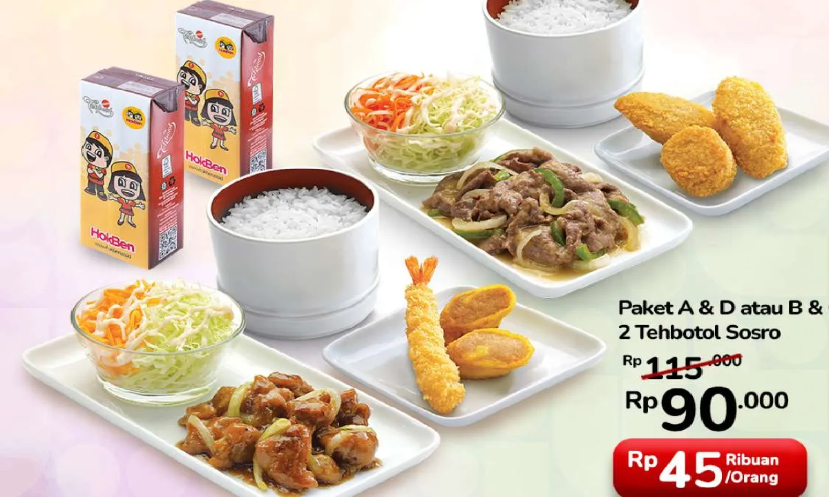 Sisa 1 Hari Ini Saja, Ambil Promo Hokben 9.9: Paket Berdua Komplit Cuma Rp 90.000