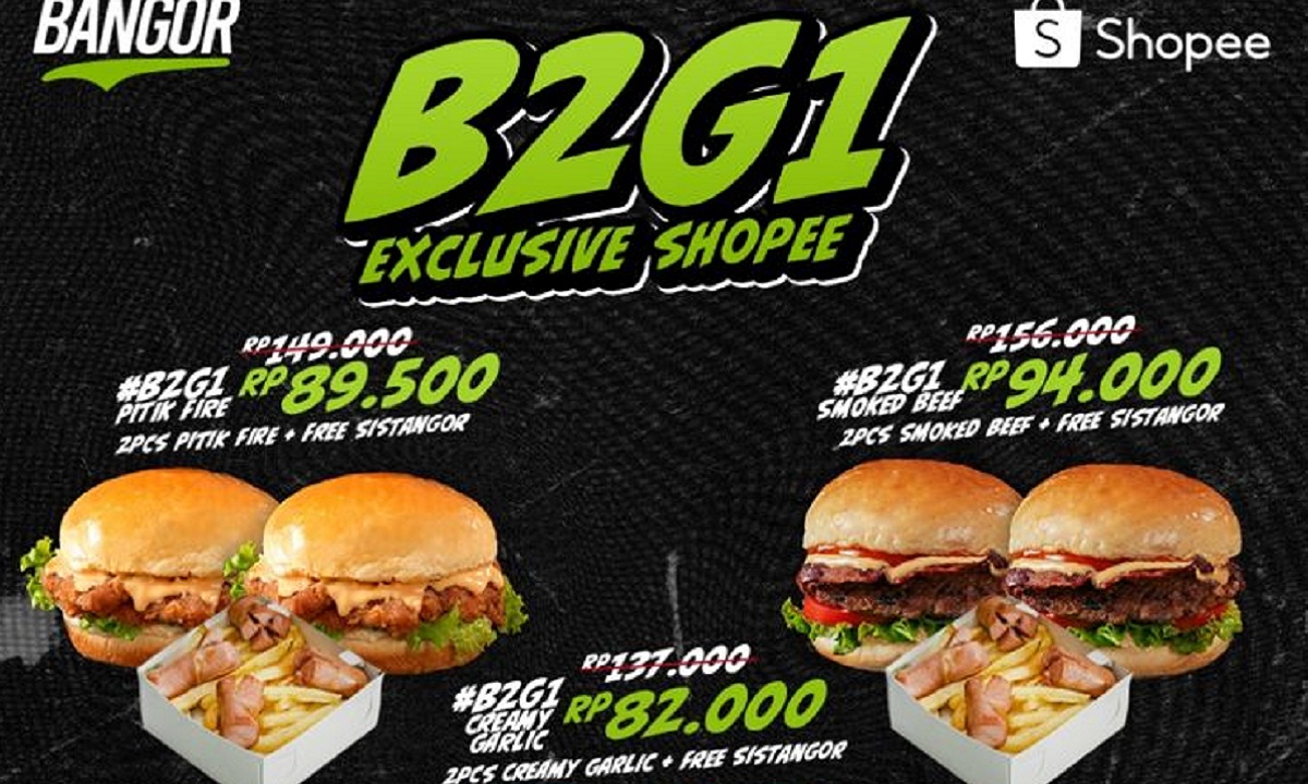 Nikmati Promo Burger Bangor Buy 2 Get 1 Cuma 80 Ribuan, Begini Cara Dapatinnya!