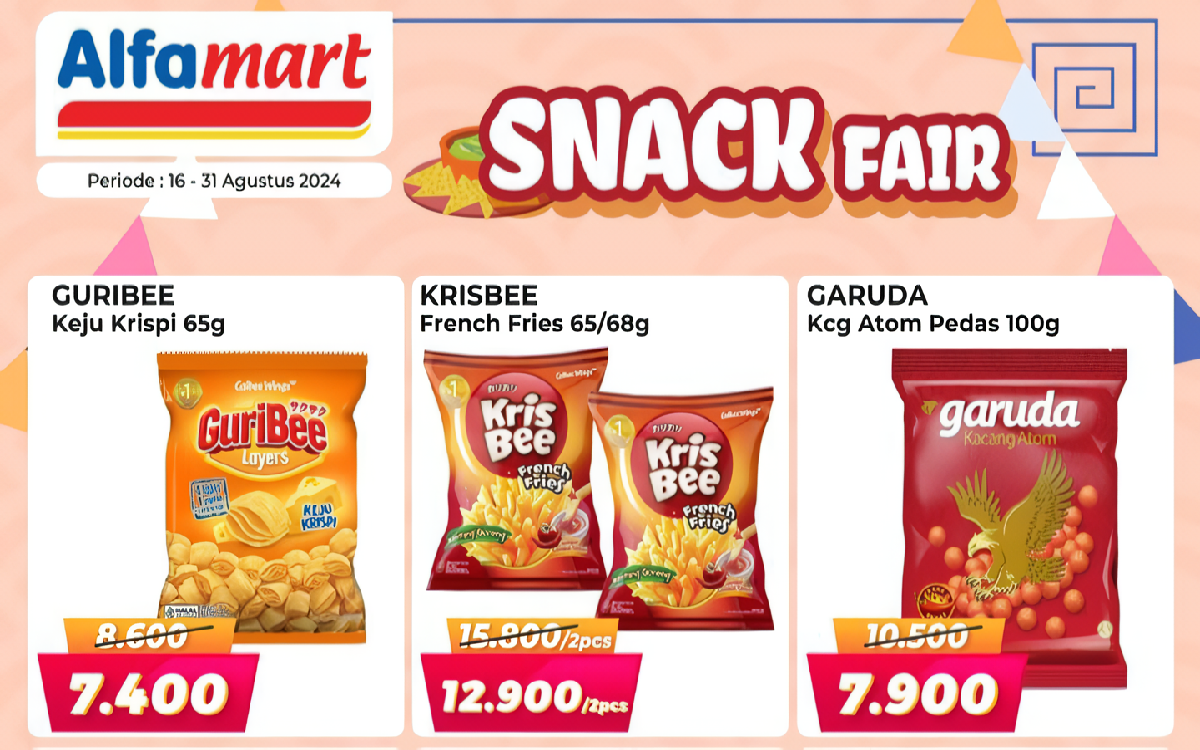 Cek Promo Snack Fair Alfamart Periode Agustus 2024, Nikmati Harga Spesial untuk Berbagai Camilan Enak!