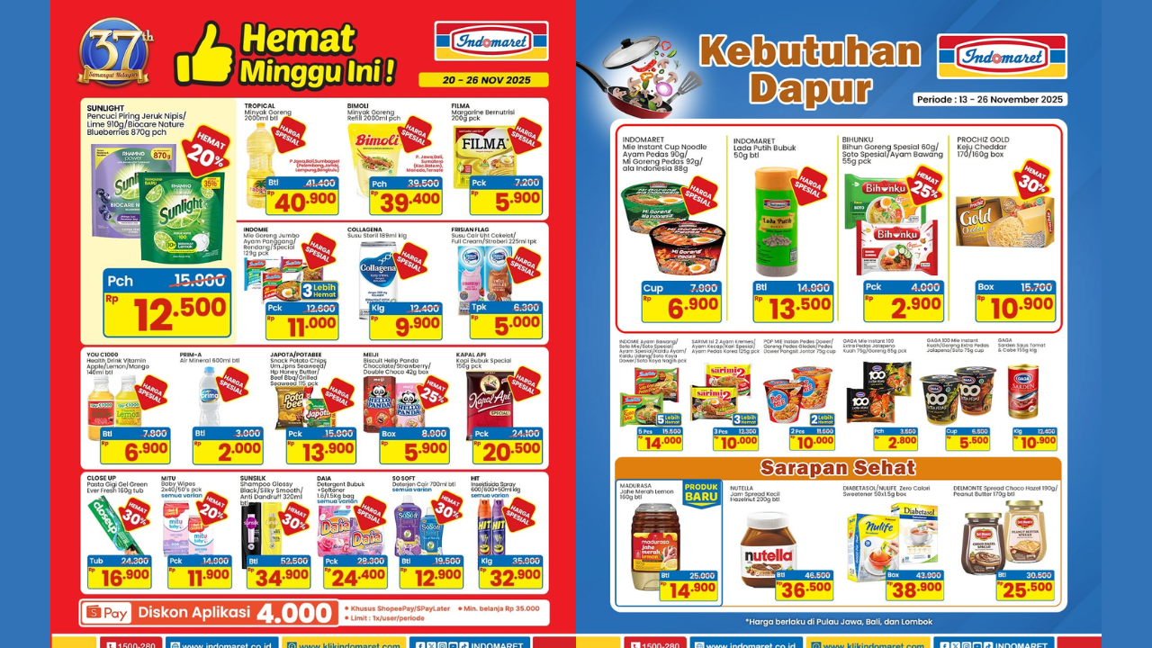 Lebih Irit! Indomaret Rilis Promo Mingguan 21–23 November 2025: Belanja Kebutuhan Dapur Lebih Hemat
