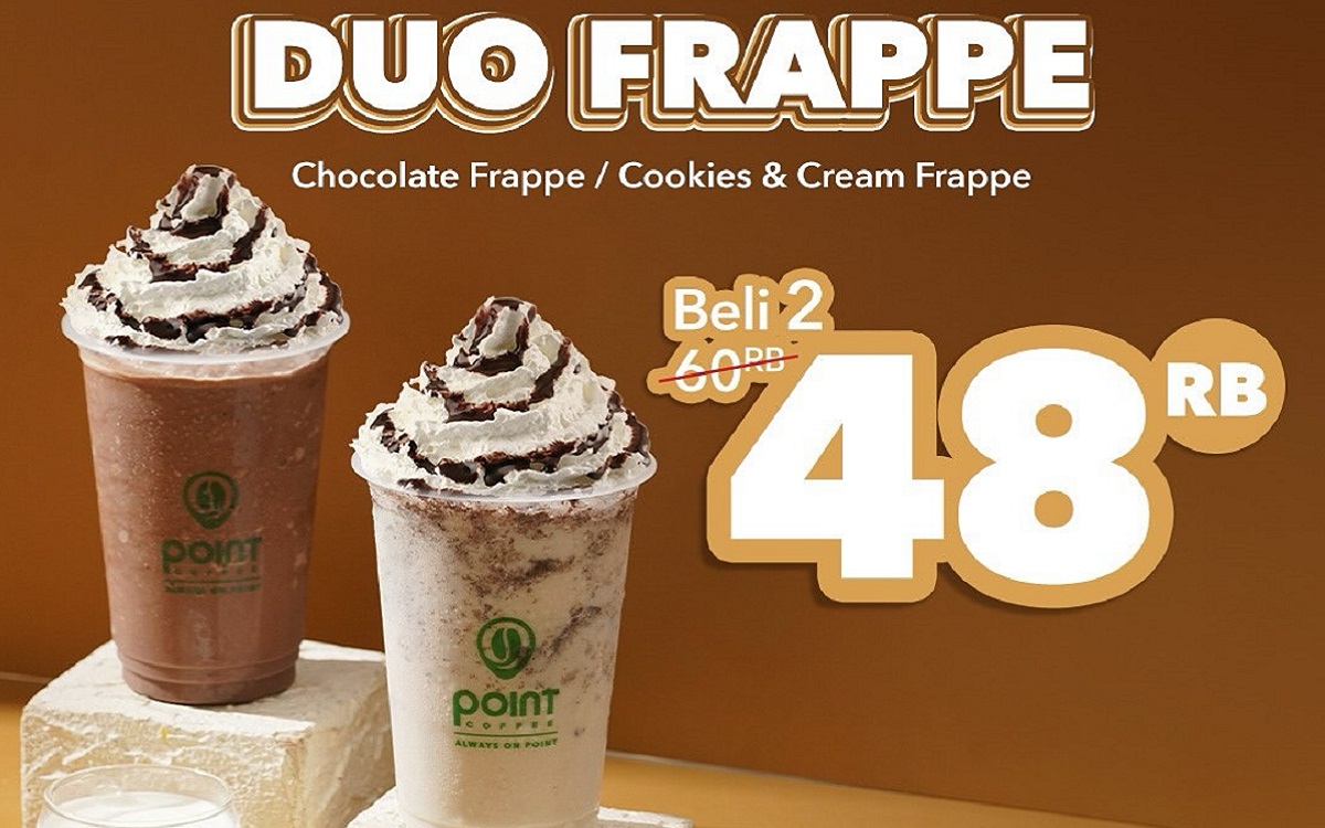 Jangan Sampe Kelewatan! Point Coffee Lagi Ngadain Promo Duo Frappe Hanya Rp 48 Ribu