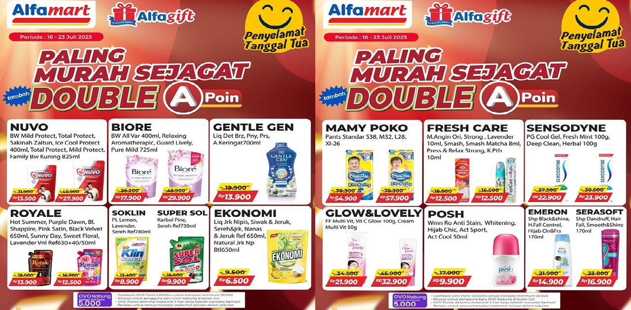 Promo Akhir Bulan Alfamart Banyak Diskon 22 Juli 2025: Sabun Gentle Gen Cuma Rp 13.000an