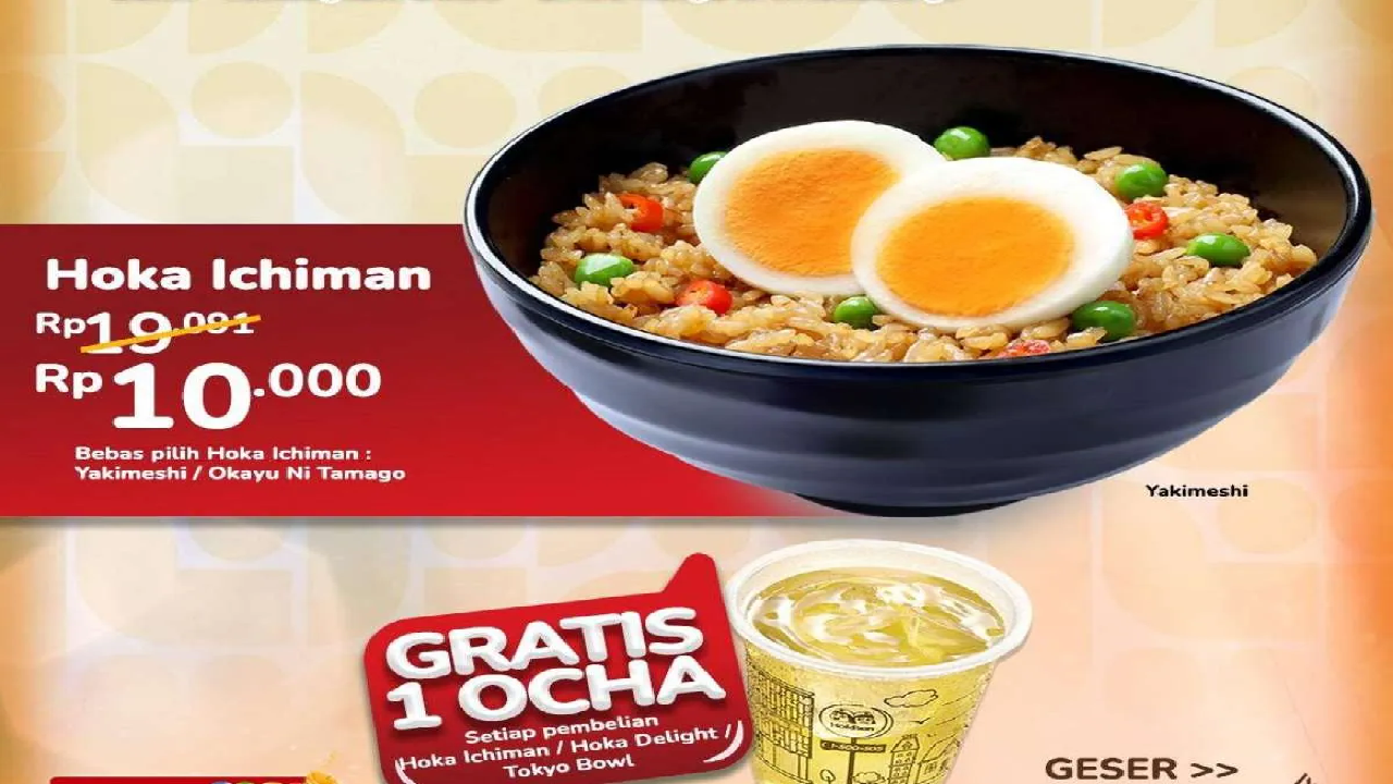 CEK Daftar Promo Terbaru Hokben: Makan Hoka Ichiman Cuma Rp 10.000