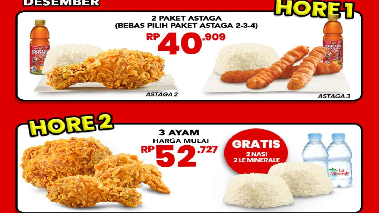 Promo Spesial Tanggal Gajian CFC: 2 Paket Hemat Mulai Rp40 .000an Aktif Sampai 31 Desember 2025
