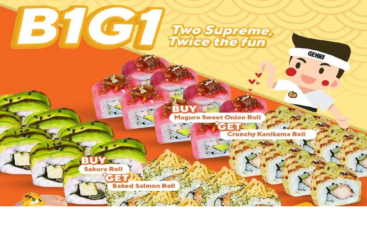 Promo Terbaru Genki Sushi Akhir September 2025: Ada Promo Buy1 Get1!