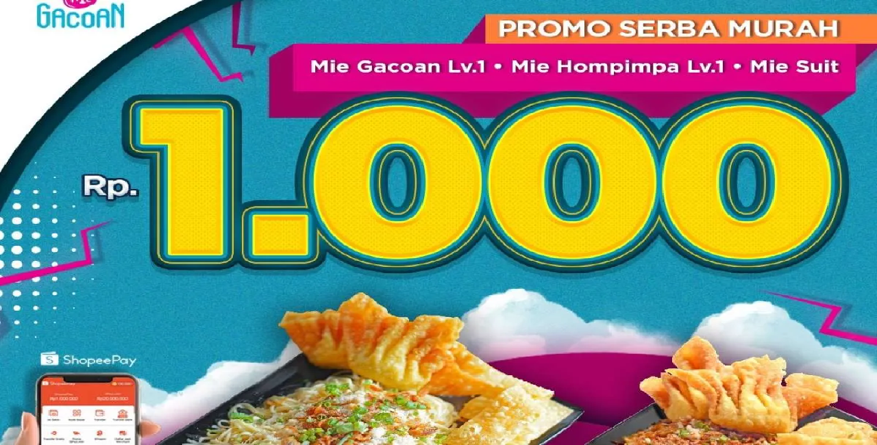 Promo Makan Gacoan Serba Murah: Bayar Pake Shopeepay Cuma Seribu Doang!