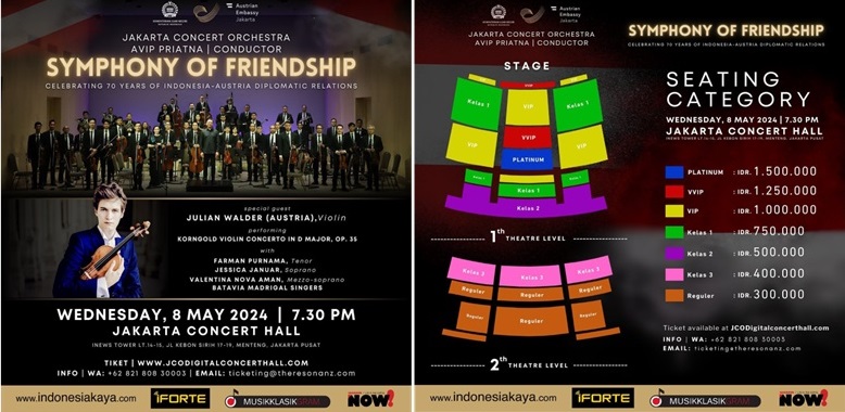 Jangan Lewatkan, Konser Orkestra Symphony of Friendship Memperingati 70 Tahun Hubungan Indonesia-Austria!