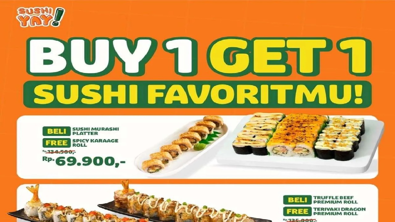 Promo Edisi Valentine Sushi Yay: Beli 1 Gratis 1 Pembelian Khusus di Shopefood