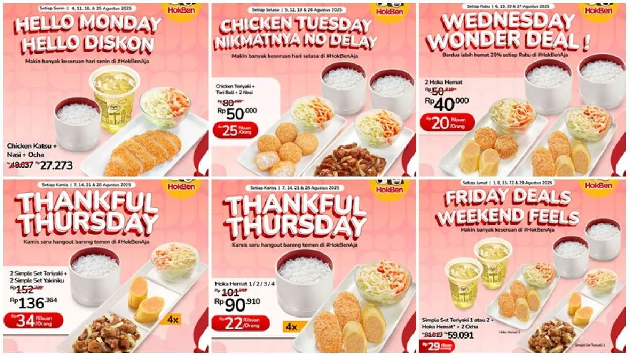 Ada Lagi Promo Hokben Spesial Jumat, Makan Hemat Agustus 2025 Mulai Rp 20.000an