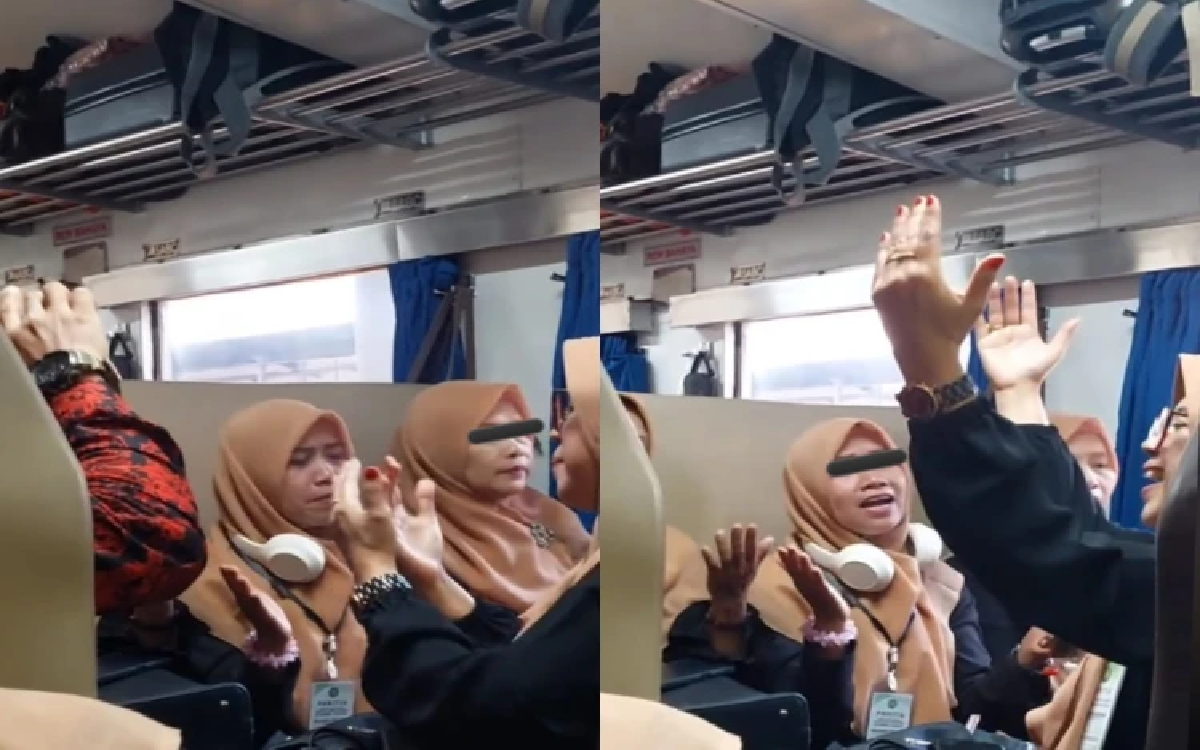 Viral Video Rombongan Emak-emak Berisik di Dalam Kereta, Ini Tanggapan KAI