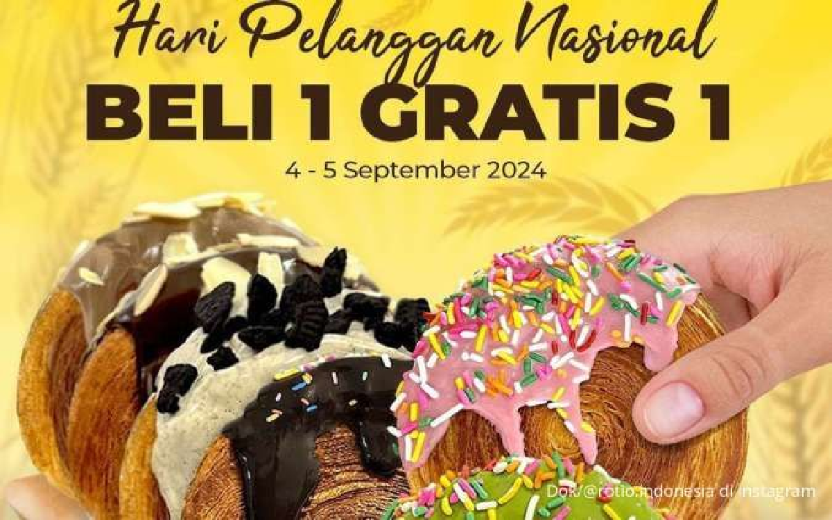 Roti'O Berikan Promo Hari Pelanggan Nasional 2024 Ada Crombo Beli 1 Gratis 1