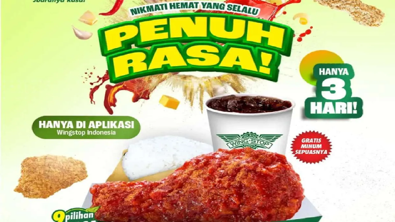 Cuma Berlaku 3 Hari! Ambil Sekarang promo Terbaru Wingstop Penuh Rasa Paket Rp20.000an
