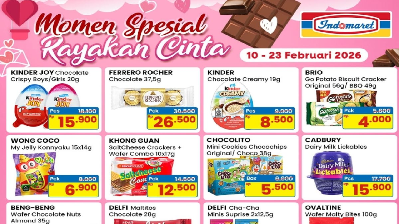 Serbu Sekarang Promo Indomaret Terbaru 13-15 Februari 2026, Banjir Diskonan!