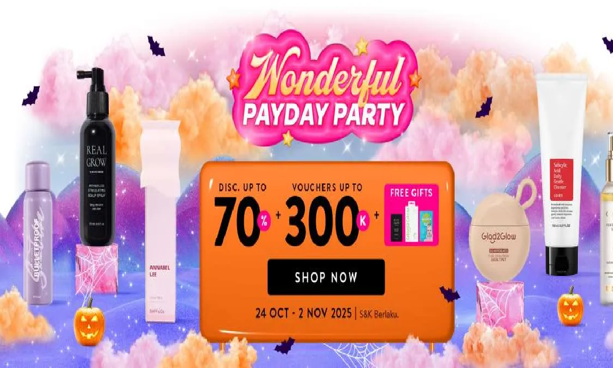 Promo Payday Sociolla Oktober-November 2025: Cleansing Oil-Lip Serum Ada Diskon 70 Persen
