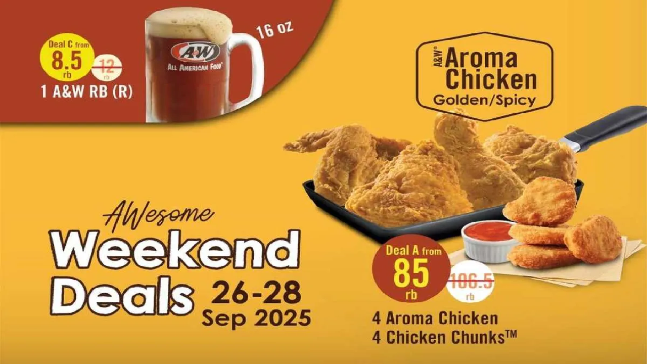 WOW! Promo A&W Weekend Deals 26-28 September 2025: Bisa Dapat Gratis Burger