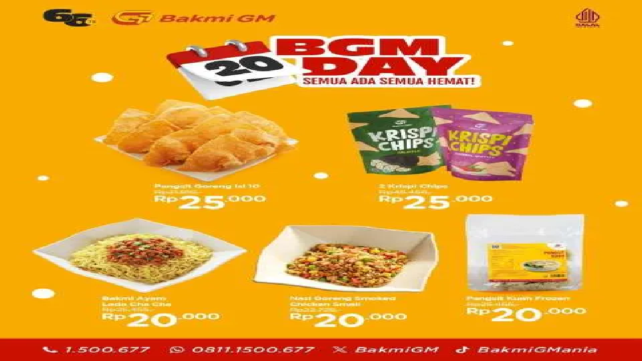Berlaku 3 Hari, Ambil Sekarang Promo Bakmi GM : enu Favorit Mulai Rp 20.000-an Free Teh Botol