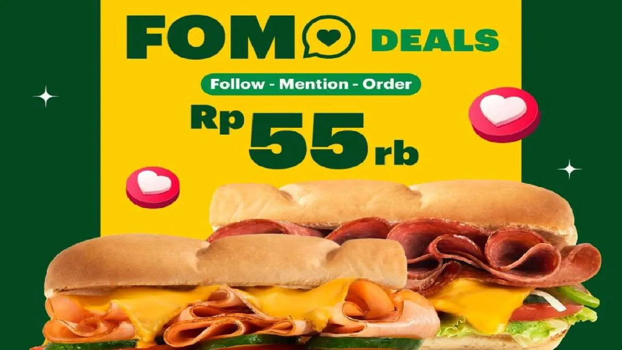 Cek Daftar Promo Terbaru Subway: Beli 2 Sandwich Cuma Rp55.000