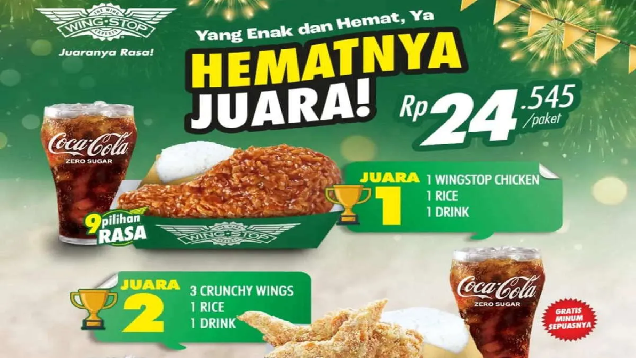 Promo Terbaru Wingstop Awal Januari 2026: Paket Makan Lengkap Cuma Rp24.000an