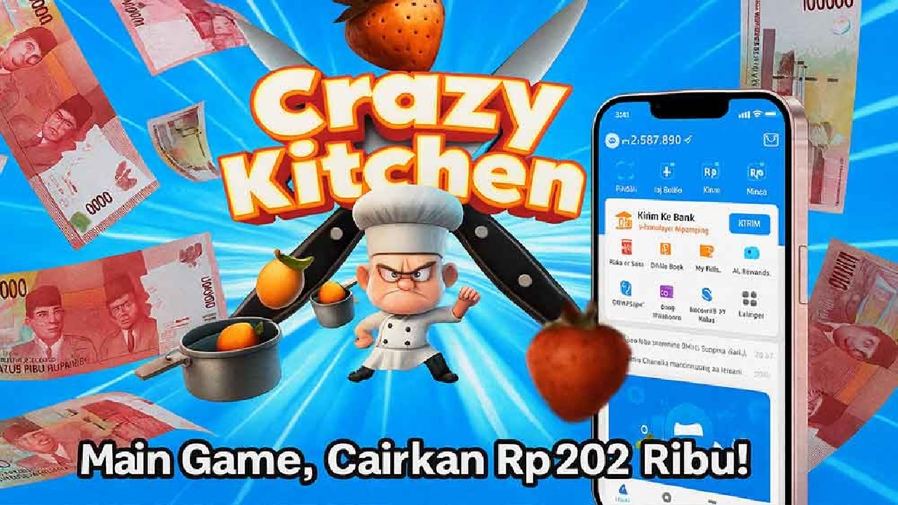 Saldo DANA Gratis Rp290.000 dari Crazy Kitchen, Begini Cara Dapatkannya