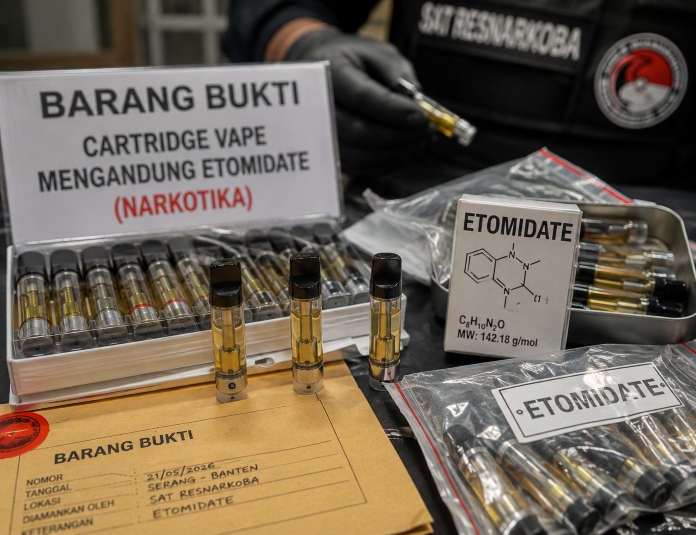 Polri Sita 857 Cartridge Etomidate, Jejak Jaringan Internasional Mulai Dibongkar