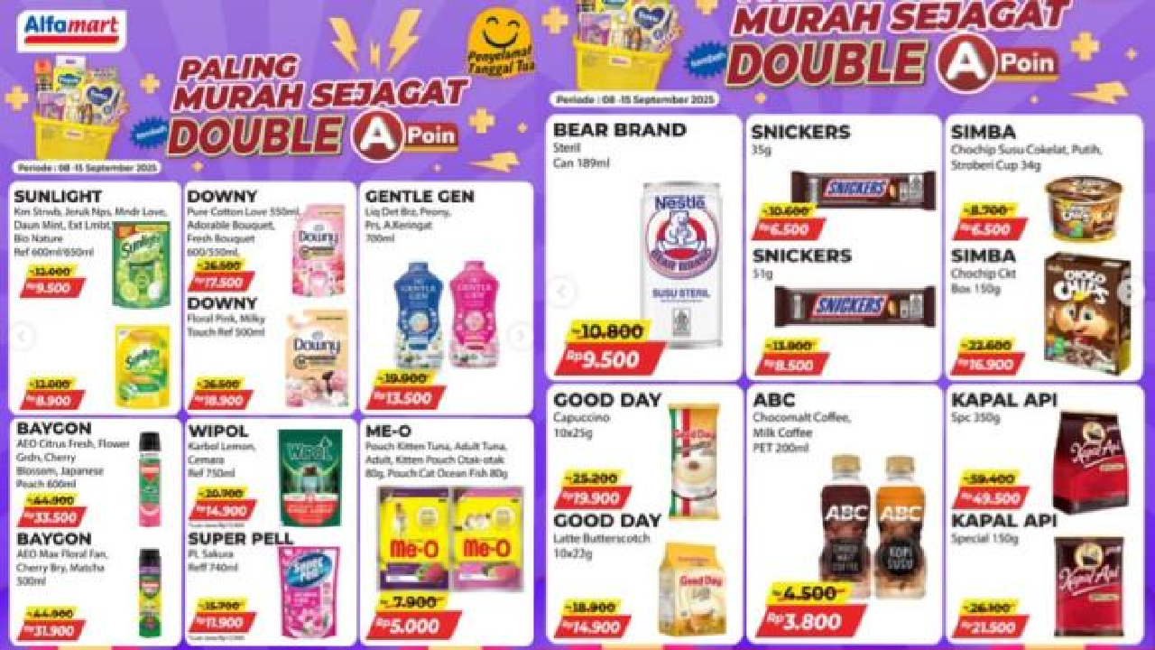 Berakhir Hari Ini! Promo Alfamart Senin 15 September 2025: Ada Kebutuhan Dapur dan Kebutuhan Bayi Diskon