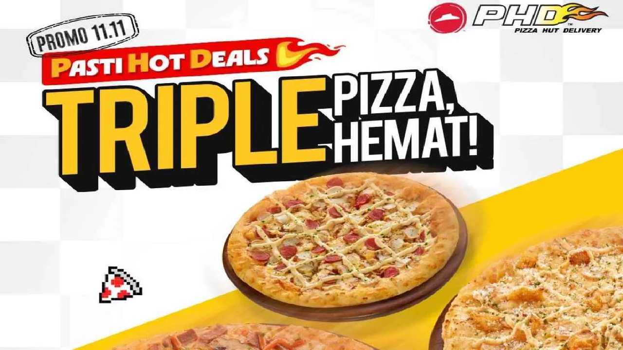 BARU! Promo 11.11 PHD Beli Paket 3 Pizza Favorit Hanya Rp 37.000an