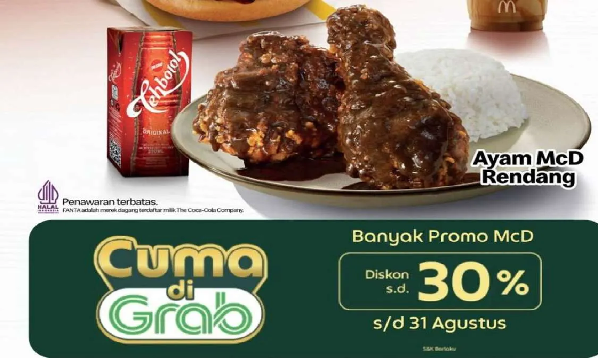 Ambil Promo McD Berlaku Pemesanan di Grabfood: Ada Diskon 30 Persen!