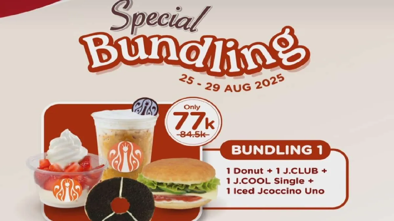 Promo JCO Terbaru Special Bundling: 1 Paket Isi 4 Menu Bayar Nggak Sampai Rp100.000