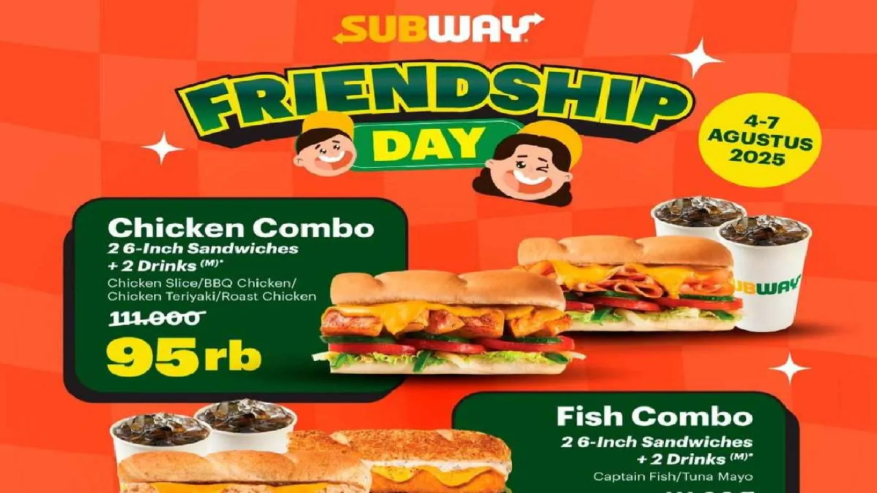 Promo Menarik Subway Paket Berdua Favorit Harga Spesial, HARI INI TERAKHIR!