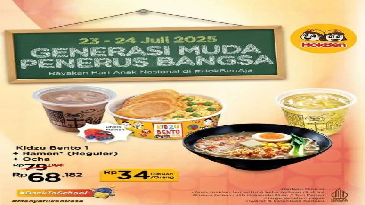Meriahkan Hari Anak Nasional, Hokben Berikan Promo Terbaru: Paket Berdua Mulai Rp 34.000an