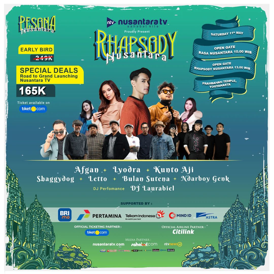 Afgan, Lyodra, dan Banyak Artis Keren Meriahkan Konser Rhapsody Nusantara di Jogja: Jangan Ketinggalan!