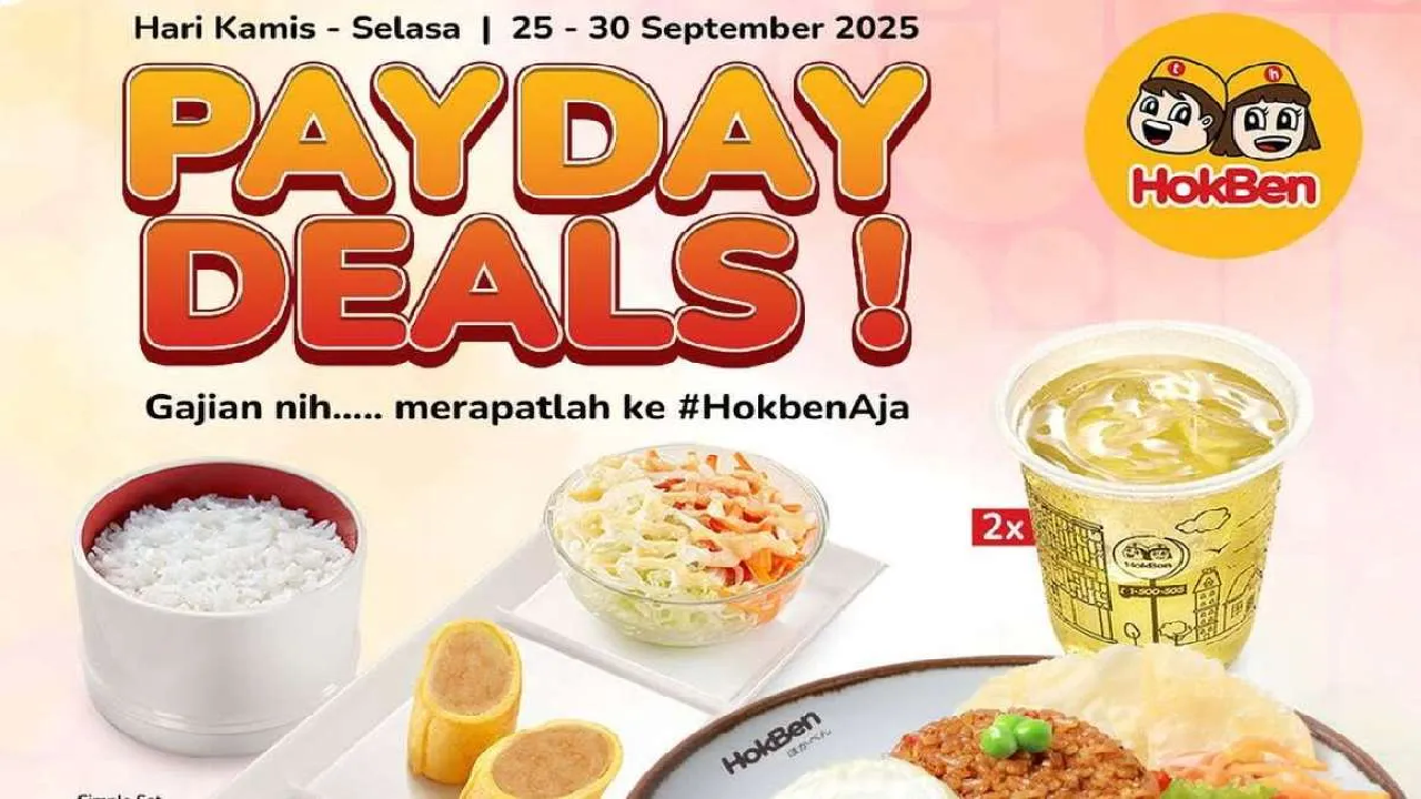 Promo Pay Day Hokben 25-30 September 2025: Makan Hemat Mulai Harga Rp31.000an