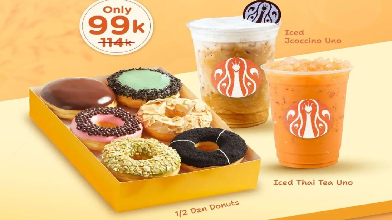 Hari Terakhir, Ambil Sekarang Promo JCO One Perfect Deal: Beli 6 Donuts Favorit & 2 Minuman Ada Harga Spesial
