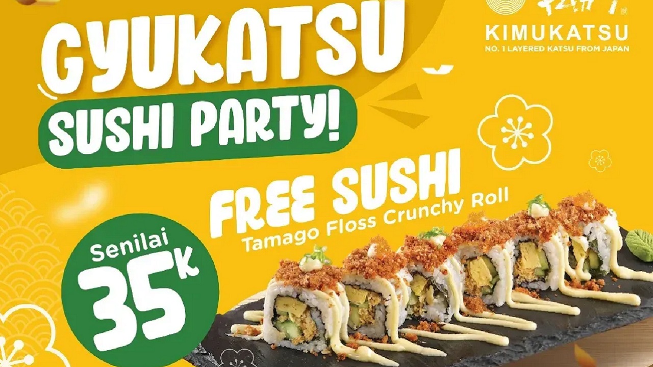 Mau Sushi Gratis? Yuk Cek Promo Menarik dari Kimukatsu yang Berlaku Hingga 30 September 2024