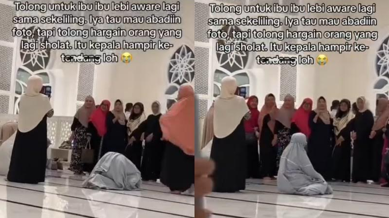 Geram! Aksi Swafoto Sekelompok 'Emak-Emak di Masjid At-Thohir ini Disorot Netizen: Inilah Pentingnya Adab Lebih Utama dari Ilmu!