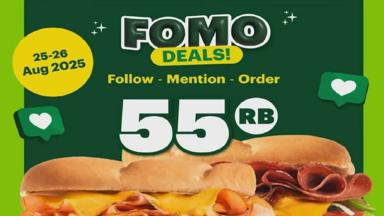 Hari Terakhir Promo Subway: Beli 2 Sandwich Beef atau Chicken Cuma Rp55.000