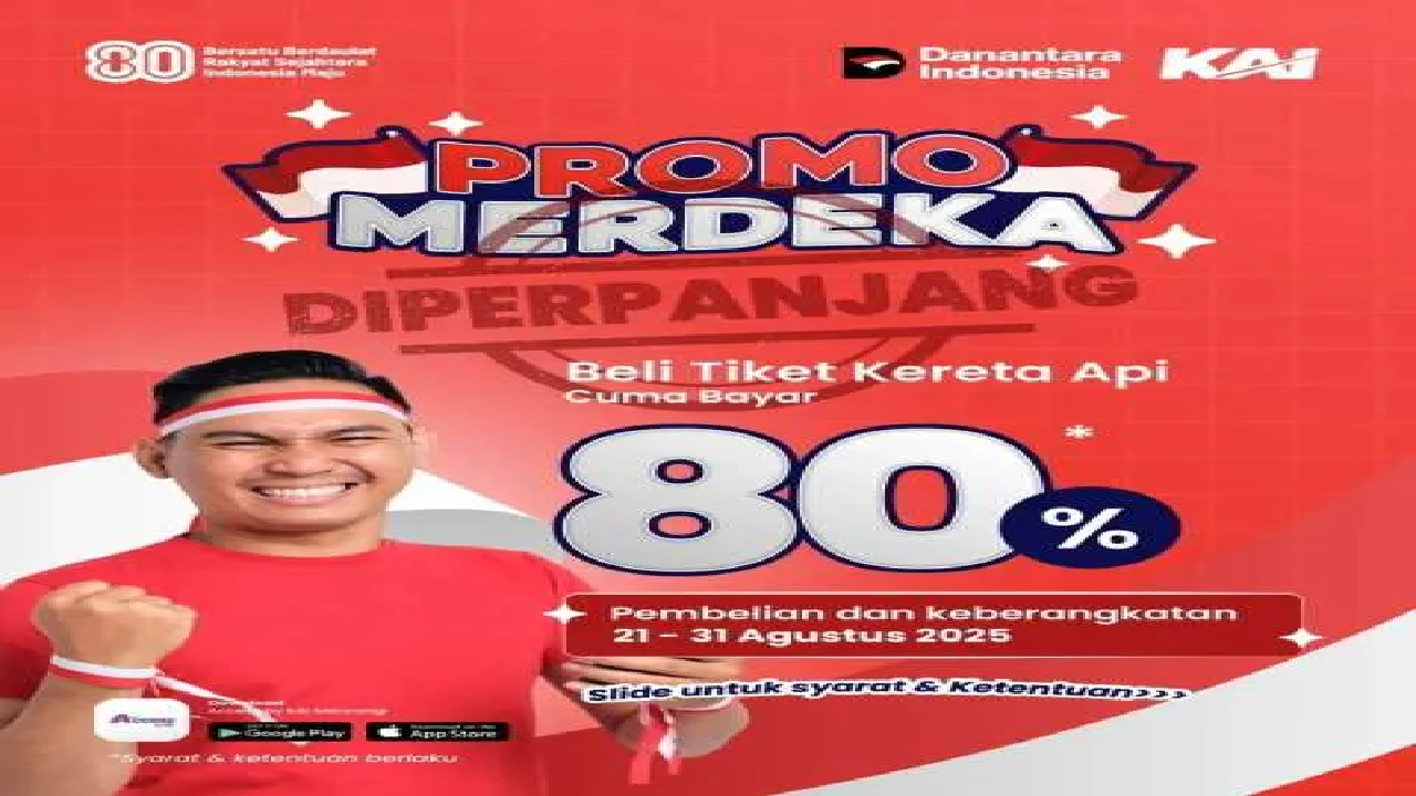 Promo Tiket KAI Diperpanjang Sampai 31 Agustus 2025: Bayar Tiket Murah Meriah!
