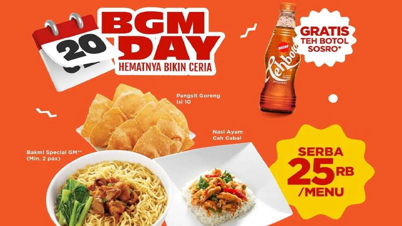 Sisa 2 Hari Lagi! Rebut Sekarang Promo Bakmi GM: Bakmi atau Nasi Mulai Rp 20.000an Aja