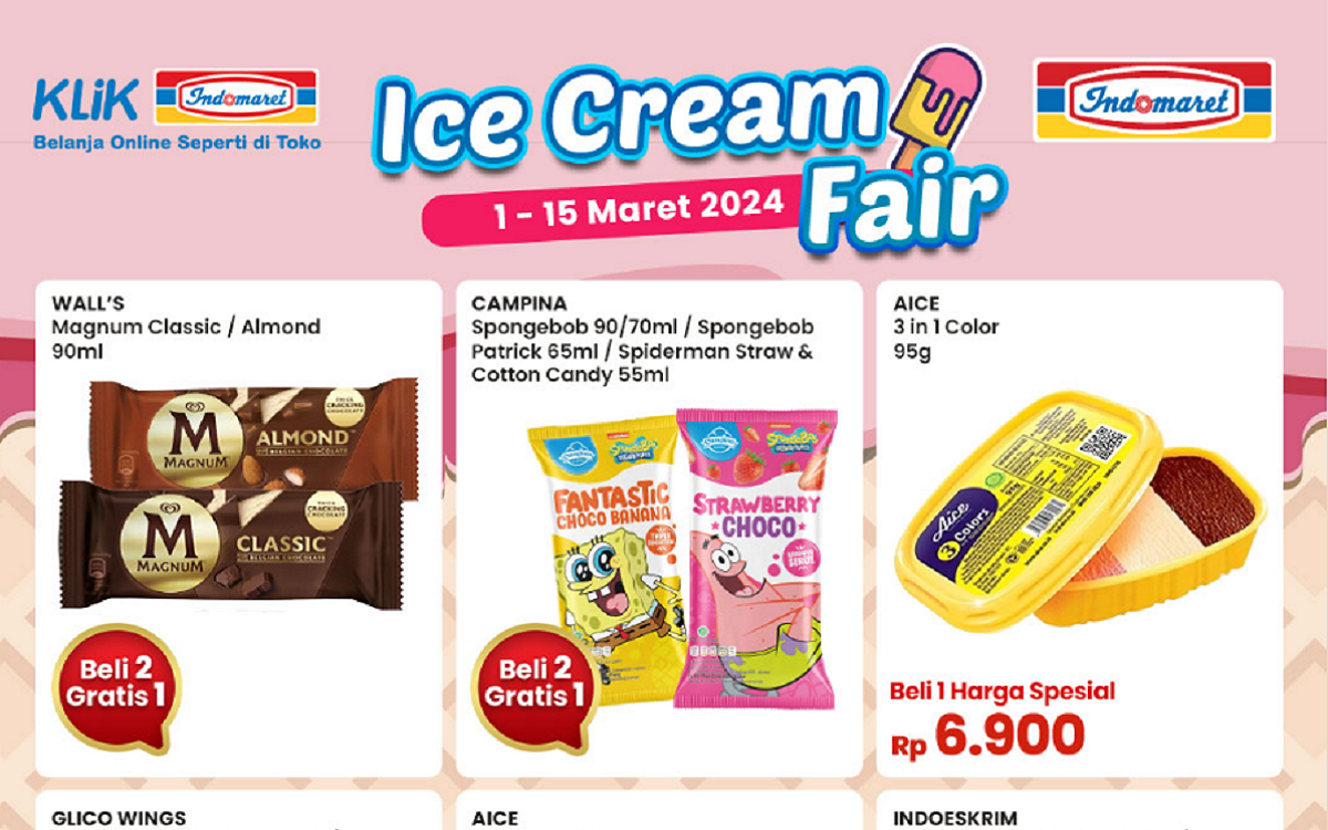 Hemat dan Puas dengan Promo Ice Cream Fair di Indomaret: Catat, Hanya Berlaku Hingga Periode Ini Saja!