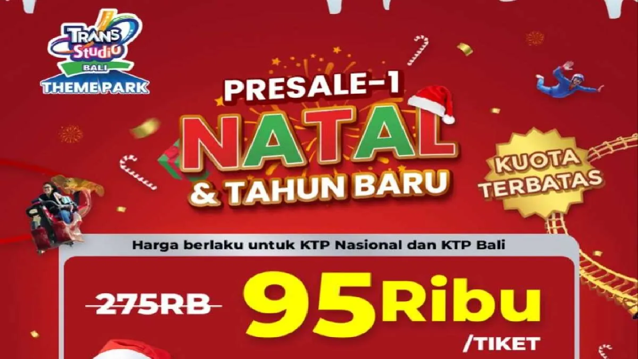 Spesial Promo Nataru! Beli Tiket Trans Studio Bali Ada Presale Terbatas Cuma Rp 95.000