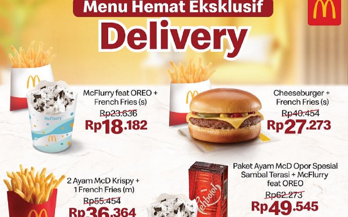 Menu Hemat Eksklusif Delivery McDonald's: Nikmati Promo Spesial Mulai Rp 18.000-an!