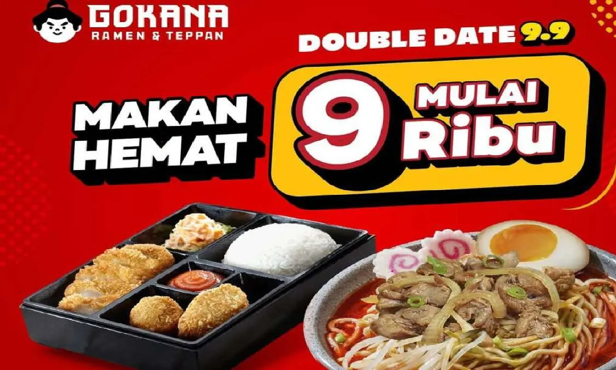 Promo 9.9 Gokana Ramen: Nikmati Menu Favorit Mulai Rp 9.000 Saja