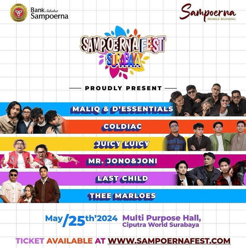 Nikmati Performa Spektakuler Maliq & D’Essentials, Juicy Luicy, Coldiac, dan Last Child di Sampoerna Fest 2024 Surabaya