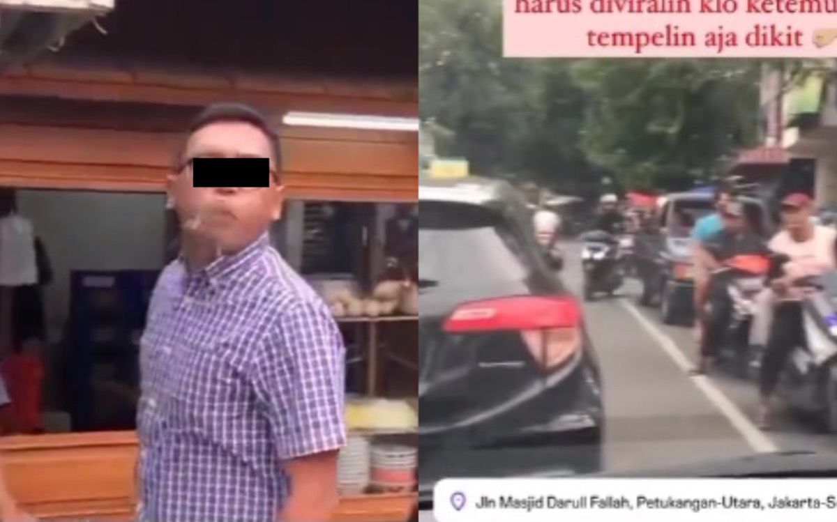 Aksi Nekat Pria Parkir di Tengah Jalan Demi Beli Takjil, Sempat Meludah Karena Tak Terima Ditegur!