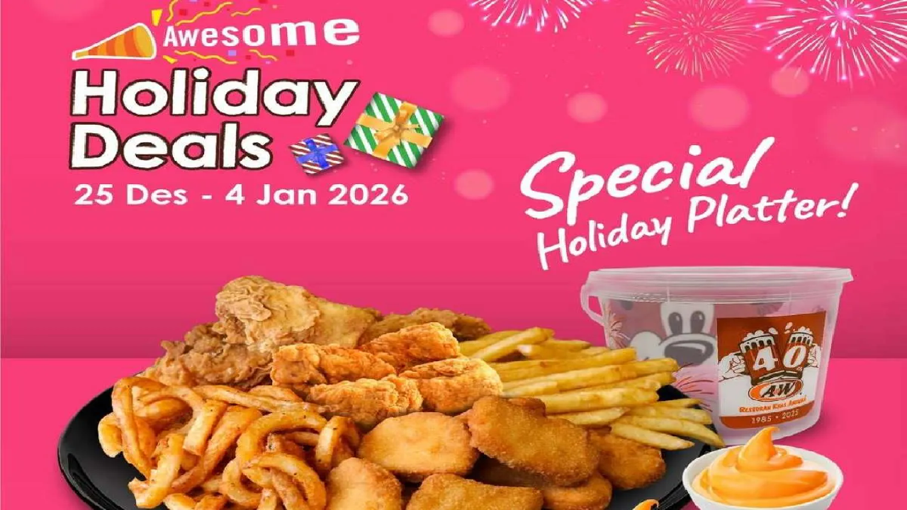 Promo A&W Special Holiday Berlaku sampai 4 Januari 2026: Paket Komplit Ramean Hemat