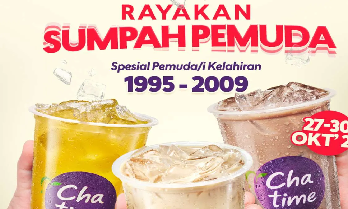 Promo Khusus Gen-Z Chatime: Beli Chatime Cuma Rp 19.000 per Cup